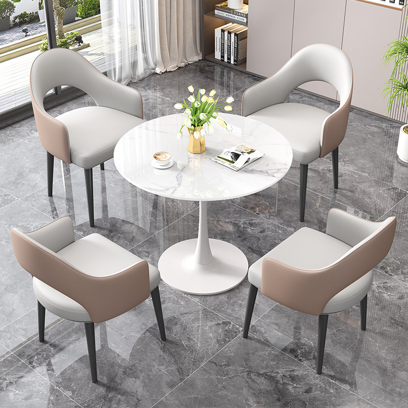 Light luxury negotiation table and chair