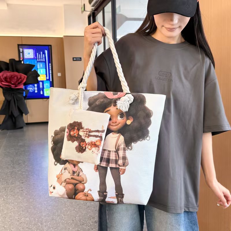 Colourful Tote Bags with Purse